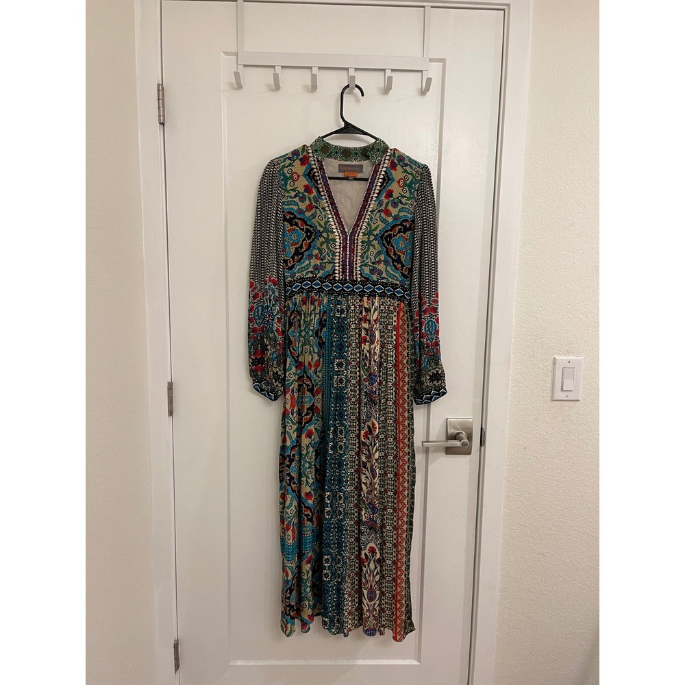 BHANUNI By JYOTi Boho Luxury Maxi Dress Indie Vibrant Beaded Embroidered